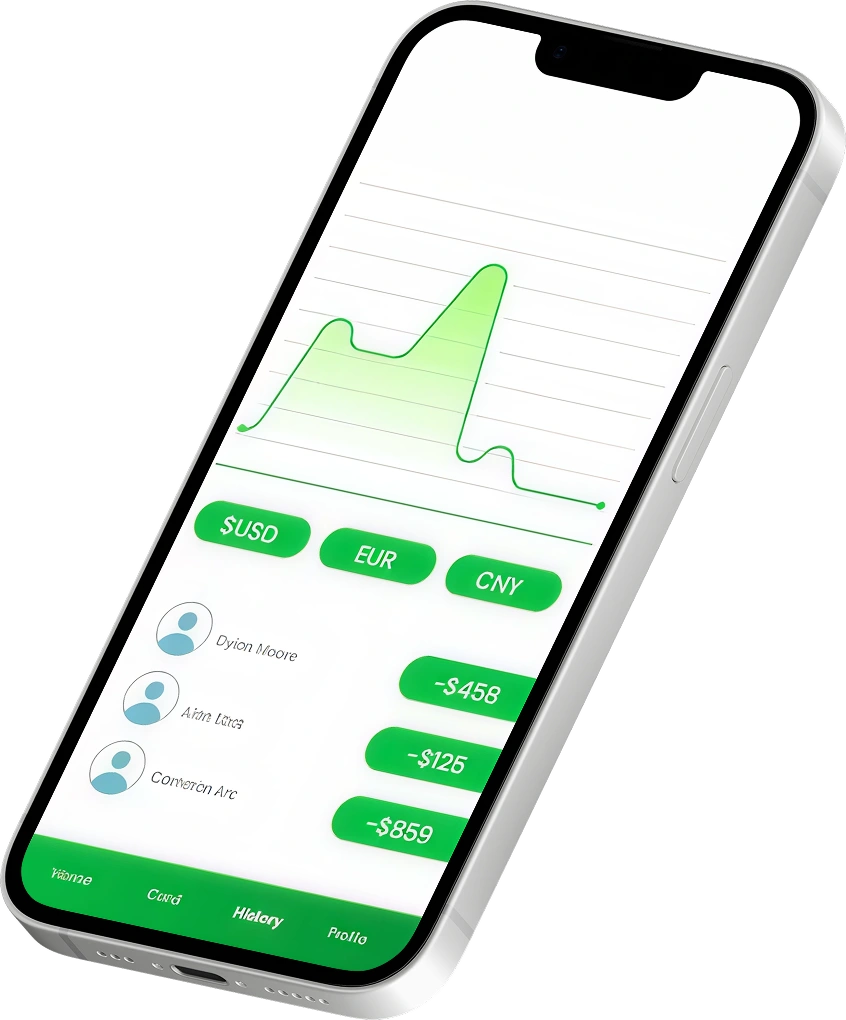 Imagem de iPhone com Dashboard verde.
